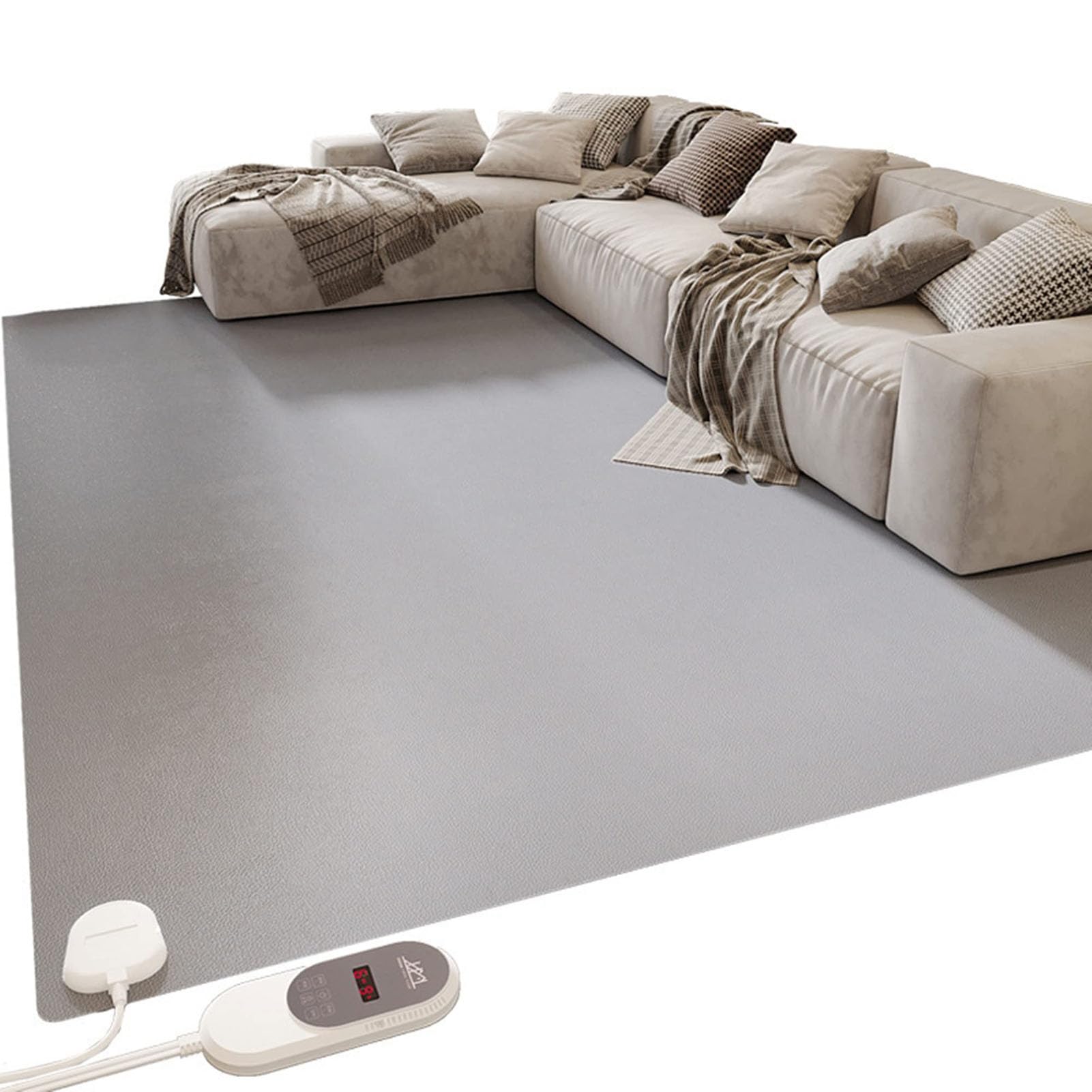 Tapis de sol chauffant électrique étanche avec minuterie pour chambre