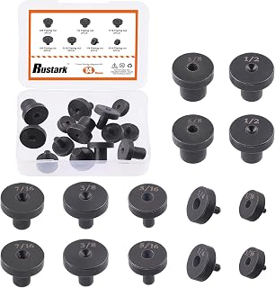 14Pcs Double Flares Adapters Tool Kit Replacement Head Fit 3/16, 1/4, 5/16, 3/8, 7/16, 1/2, 5/8 Inch OD Tubing Expander Double Flaring Tool for Tubing Expander Flaring Replacement