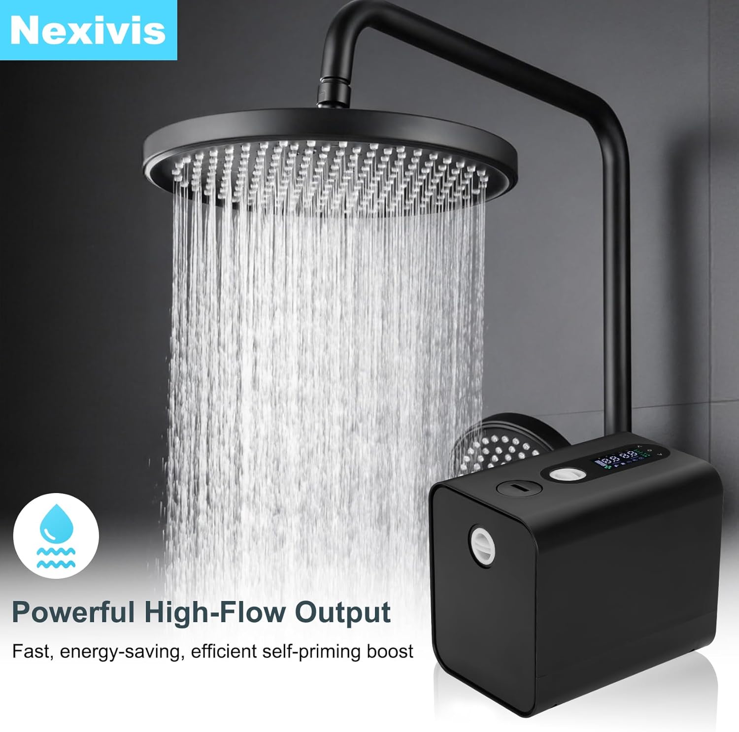 Water Pressure Booster Pump，Automatic Variable Speed, Constant Pressure, Integrated Design,or Home, Shower, Garden Irrigation, Shallow Well，RV High Pressure Energy Saving Water Pump110V