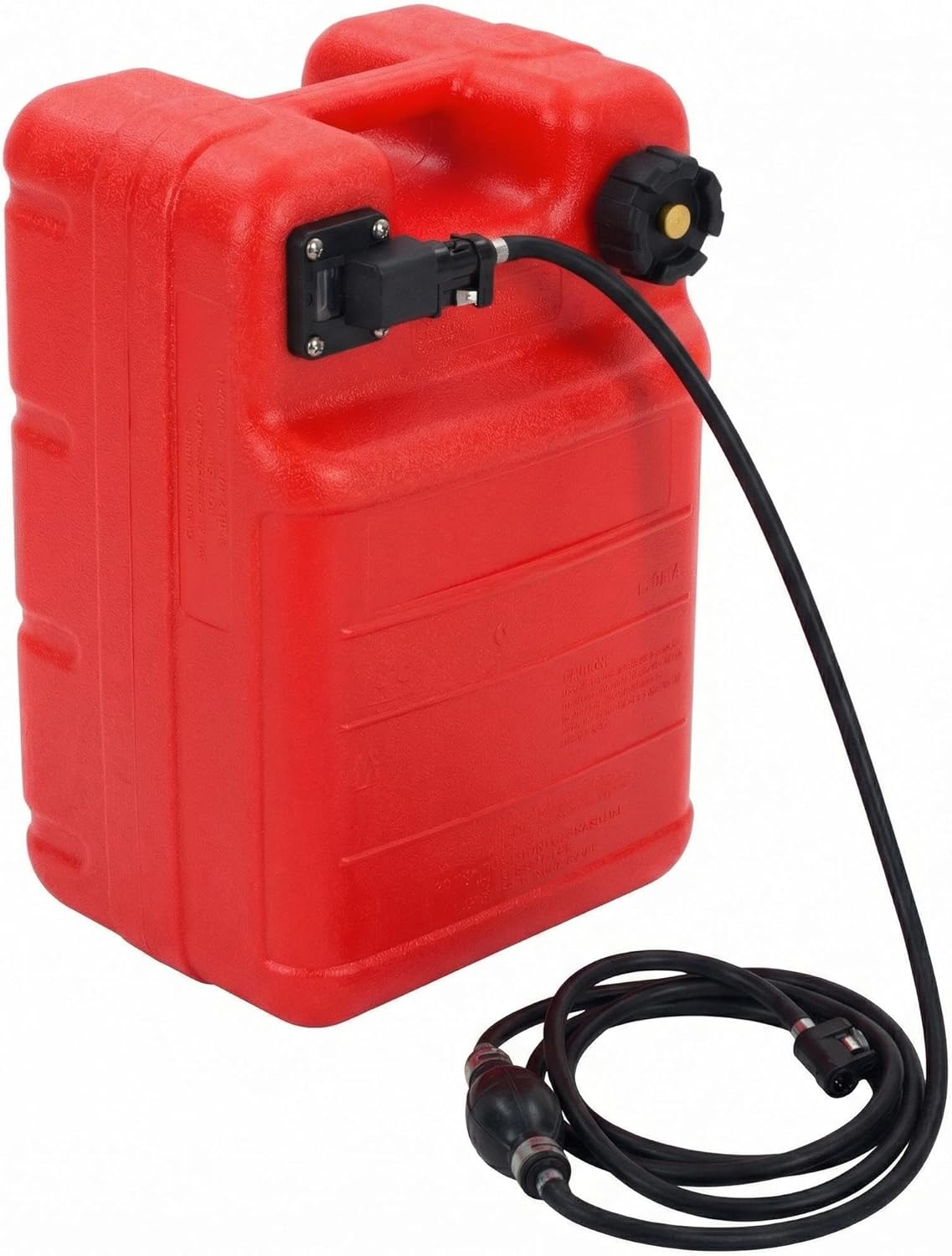 6 Gallon Tank Marine Fuel with Line & Pump, I-Shaped Handle, Outboard Boat Gas Tank for Marine Engines, Durable & Easy to Carry