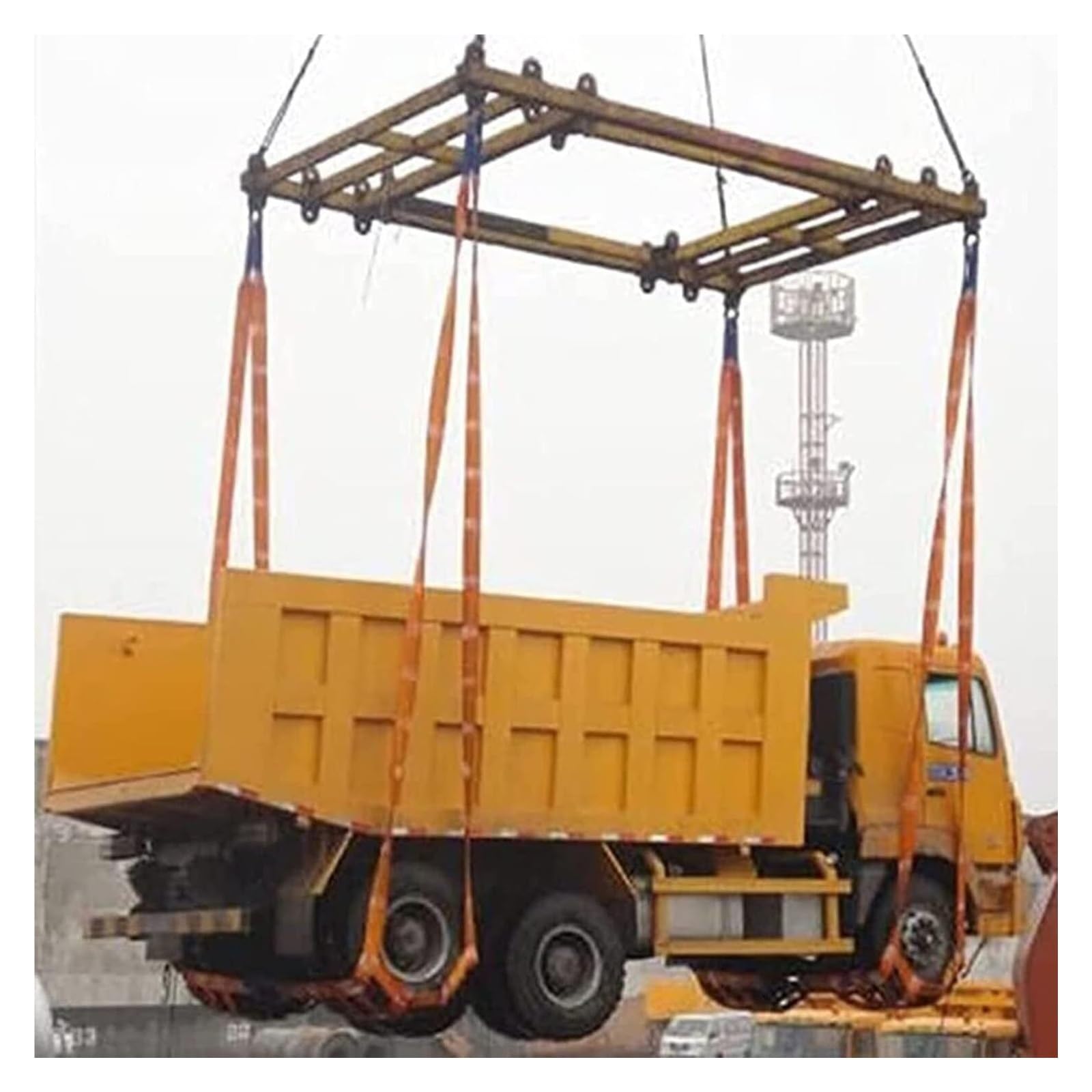 Rete di carico Resistente 2x2 m - capacità 3,5 t, Maglia 20 cm per Camion e autocarri, Trasporto Sicuro, Sollevamento di carichi Pesanti, Uso Industriale, Cinghie Resistenti Incluse, Ideale
