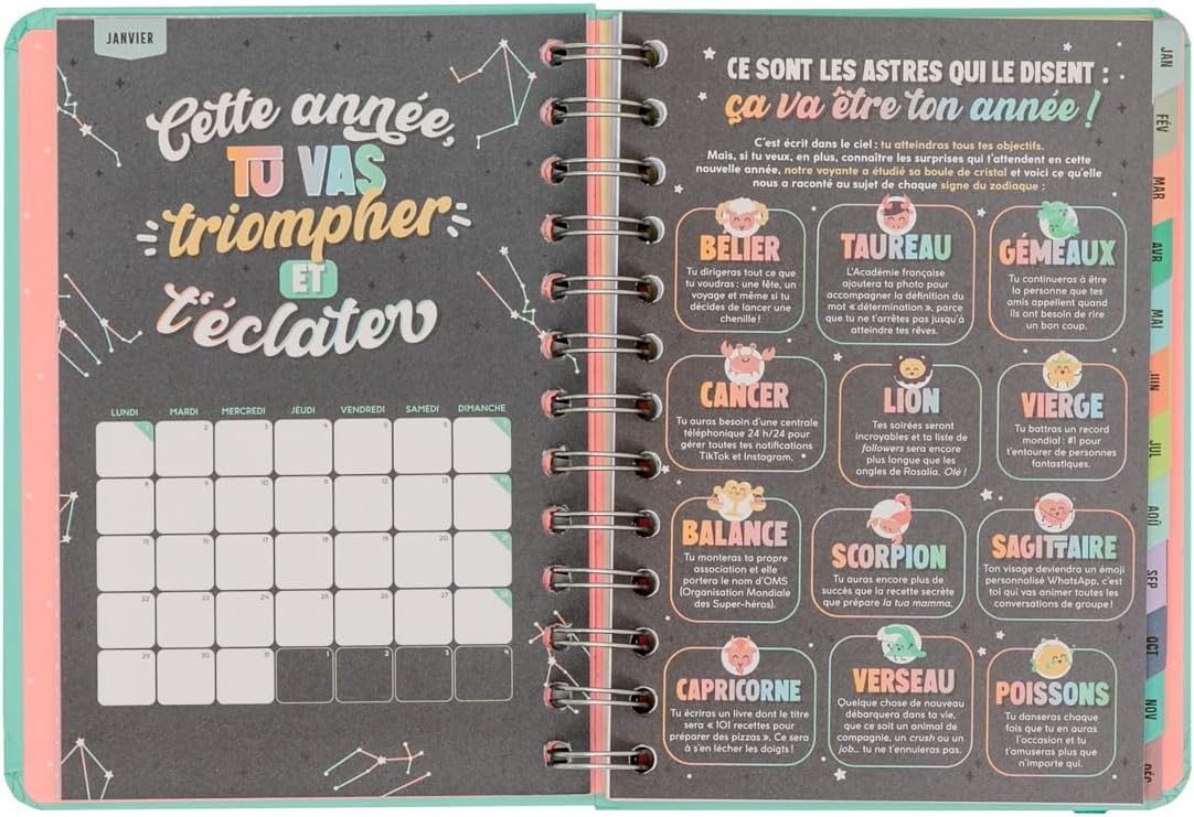 Mr.Wonderful Wonder Small Week to View Diary 2024 - I Will Achieve Thousands of Things 22.1 x 2.1 x 15.6