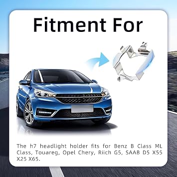 10 Pcs Car H7 LED Headlight Bulb Adapter, Auto H7 LED Headlamp Bulb Base Holder Socket Retainer, H7 Adapter Holders Compatible with VW/MercedesBenz/Audi/BMW/Buick/Hyundai/Nissan/Saab/A3 A4 X5