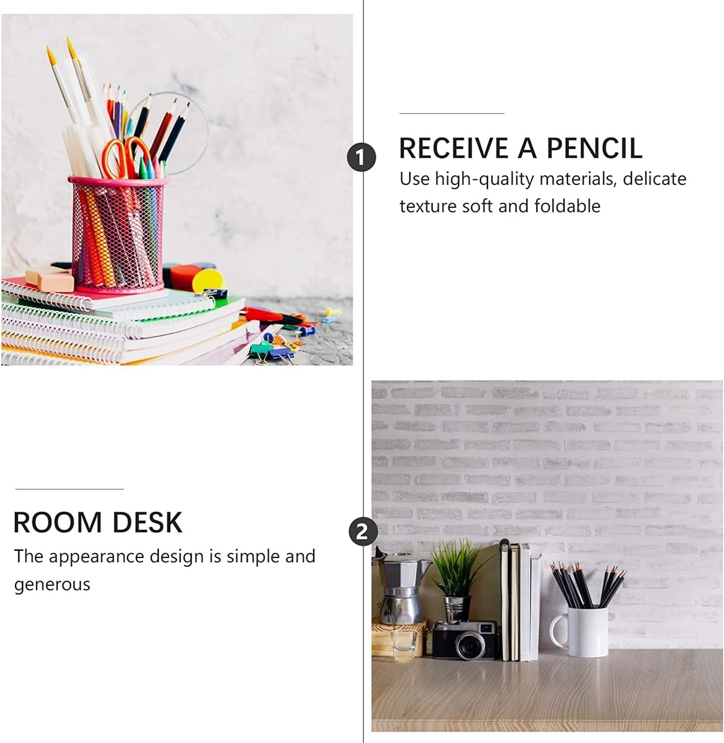 Porte-stylo Pot à crayons Fournitures de bureau Organisateur de stockage Conteneur de bureau Topper Bureau Topper Porte-stylo en alliage d'aluminium Porte-crayon rond Porte-gobelet Stylo Organisateur