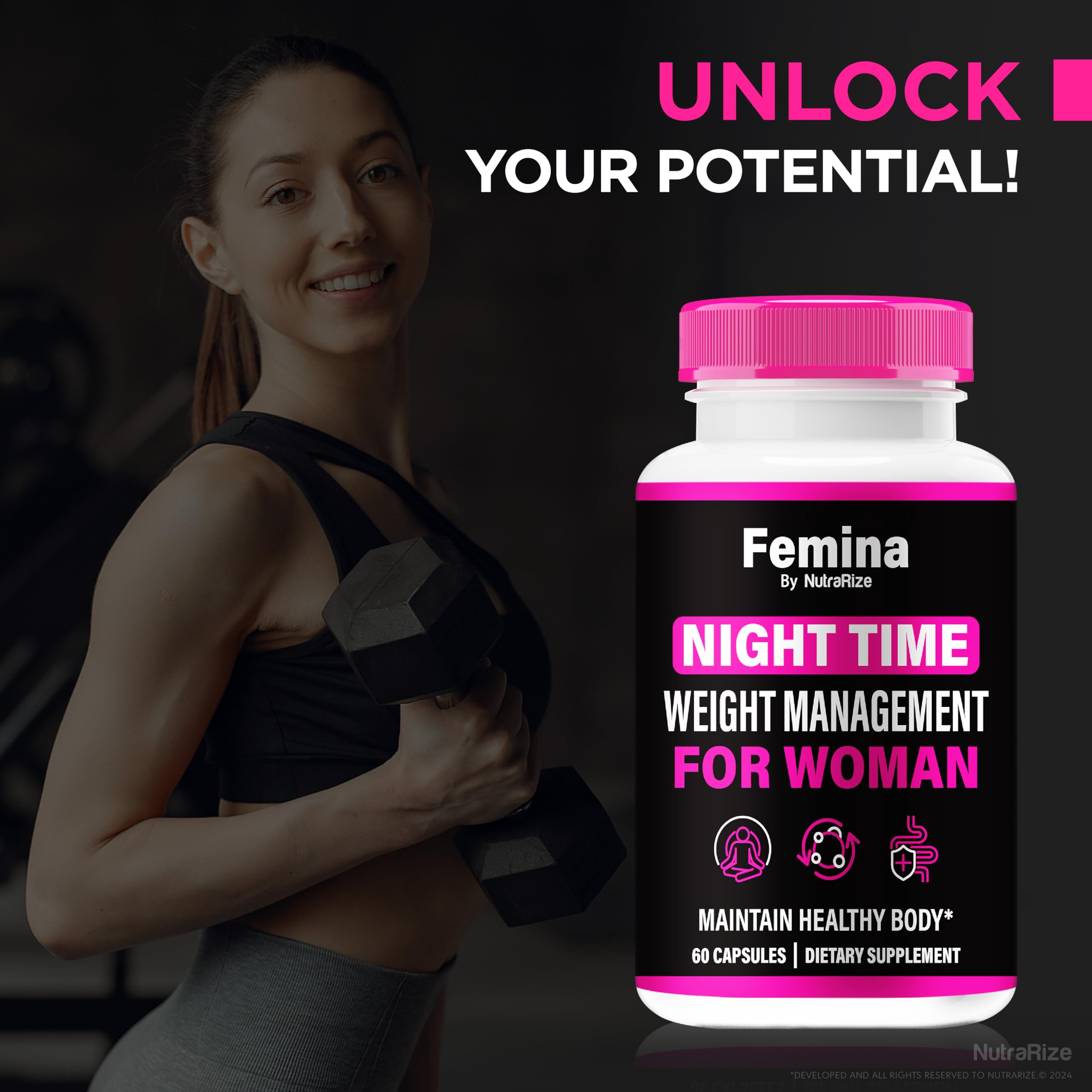 Amazon.com: NutraRize Femme Nighttime Fat Burner - Premium Weight Loss  Formula for Women with Ingredients to Help Support Overall Health, Fitness  & Well-Being, Easy-to-Swallow Keto Pills (60 Capsules) : Health & Household