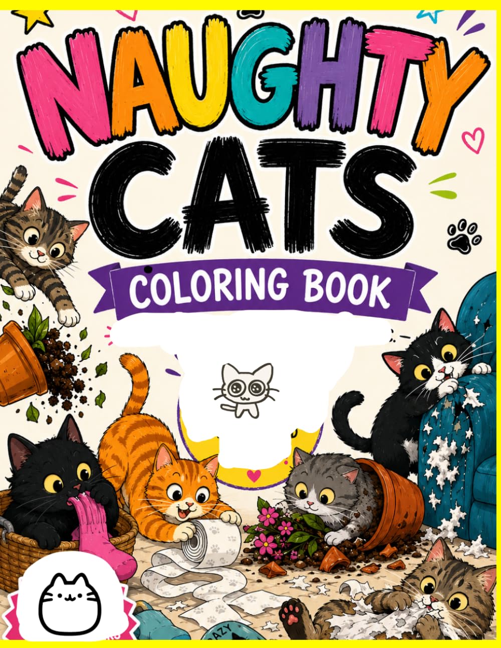 Naughty Cats Coloring Book: A Hilarious and Mischievous Coloring Book for Adults, Teens, and Cat Lovers | Funny Gag Gift for Stress Relief