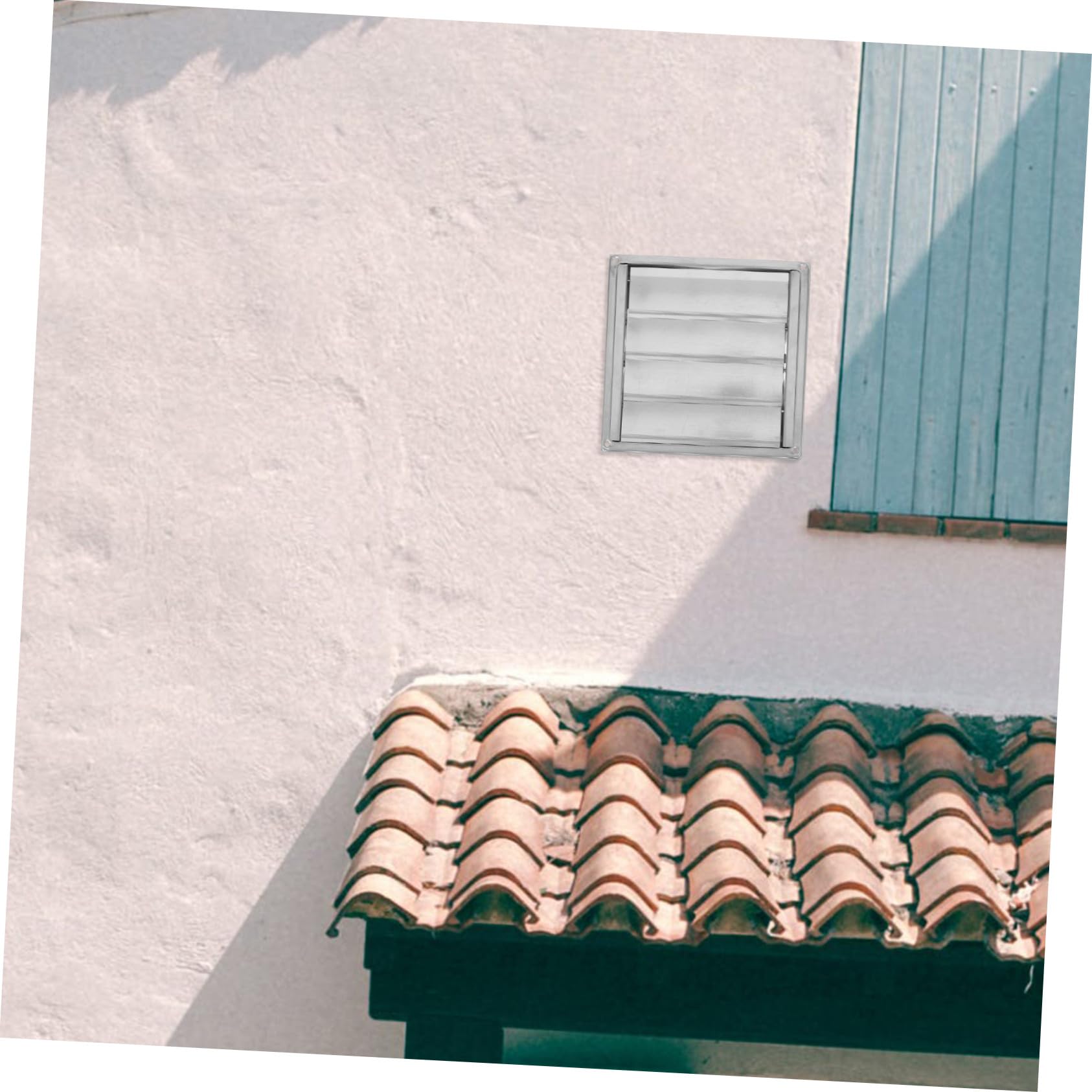 Rejilla de Ventilación Exterior de Acero Inoxidable con Lamas Móviles Ajustables y Malla Protectora para Paredes para Ventilación Baños Cobertizos y Vehículos Pequeños