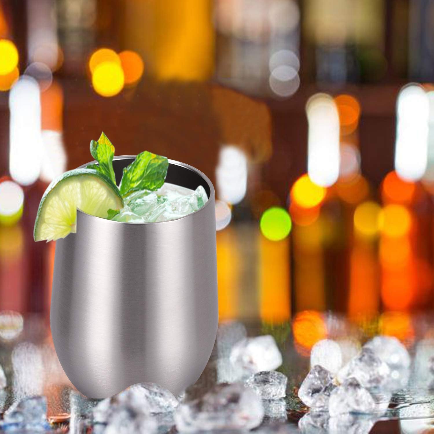 Tор Brаndѕ 6 Pack 12Oz Stemless Wine Tumbler Wine Glasses Set Stainless Steel Wine Tumbler Cups with Lid and Straw Set of 6 for Picnic Camping Party or Family Daily Use Frее Shірріng 🛒 6 Pack 12Oz Stemless Wine Tumbler Wine Glasses Set Stainless Steel Wine Tumbler Cups with Lid and Straw Set of 6 for Picnic Camping Party or Family Daily Use