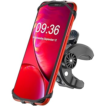 Babacom Bike Phone Holder, Bike Phone Mount (Bolt Design) 360° Rotatable Sturdy Universal Motorcycle Bicycle Stand for iPhone 12 Pro/12/12 Mini/11 Pro Max/SE/XS/XR/X/8/7, Samsung S20/S10 Plus/S10/S9
