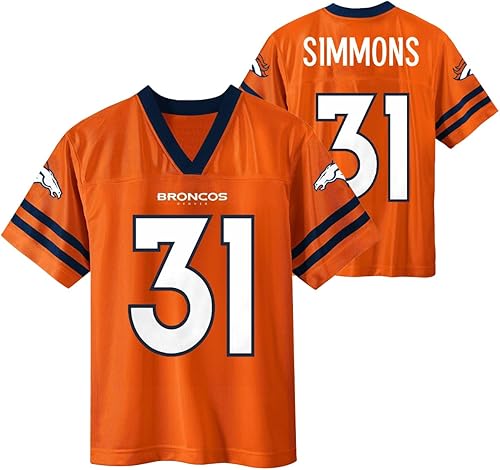 Justin Simmons Denver Broncos #31 - Camiseta de color naranja para niños pequeños