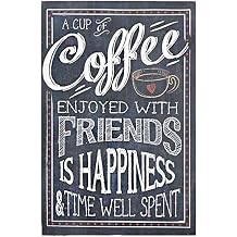 Gift Craft A Cup of Coffee Wall Plaque Chalkboard