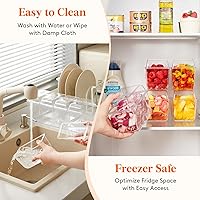 Vista 7 de Lifewit Juego de 2 Piezas para Servir Tacos para Fiestas con 5 Contenedores (2.5 Tazas) y Componentes, Organizador Grande de Condimentos