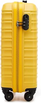 WITTCHEN Groove Line Suitcase, Luggage, Trolley, Travel Case, Yellow, Cabin suitcase, Cabin suitcase