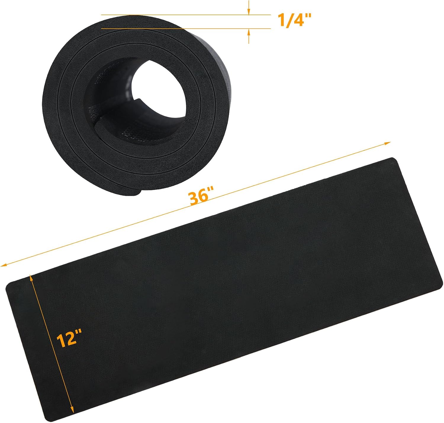 Cleaning Mat, 2X Thicker and Large Gun Mat with Anti-Slip, Oil Resistant Black