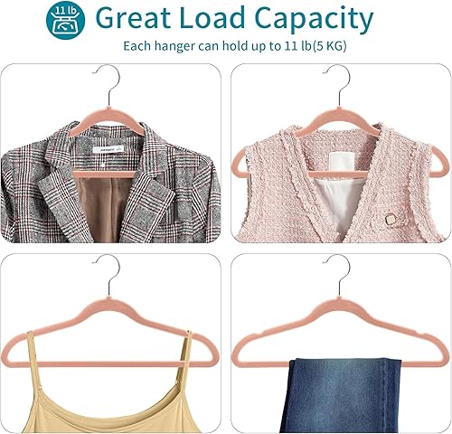 Miniatura 7 de Paquete de 30 perchas de terciopelo antideslizantes, perchas resistentes con gancho giratorio de 360, perchas delgadas y duraderas para ahorrar