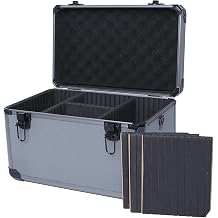 16in Reinforced Aluminum Hard Case with DIY Customizable Interior Dividers 15.3 x 9.1 x 9.4in Interior