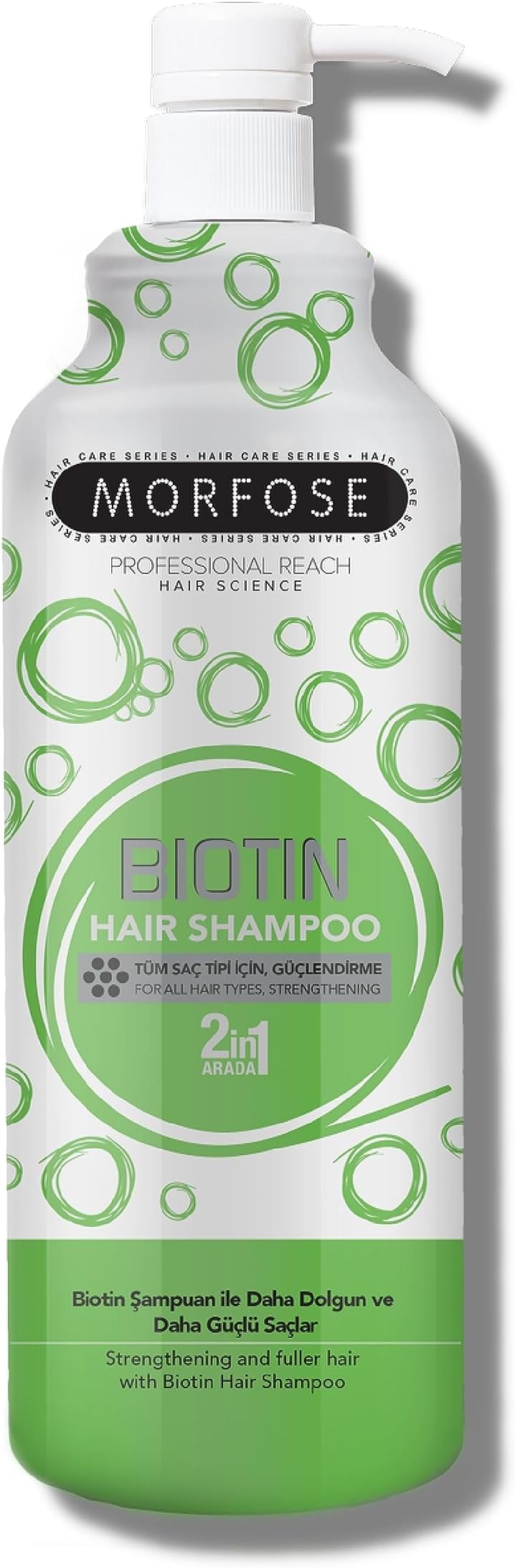 Morfose Hair Shampoo 1000ml, Colour Protection, Hydrating & Nourishing Shampoo for Coloured and Highlighted Hair, Silky Softness & Easy Combing (Biotin)