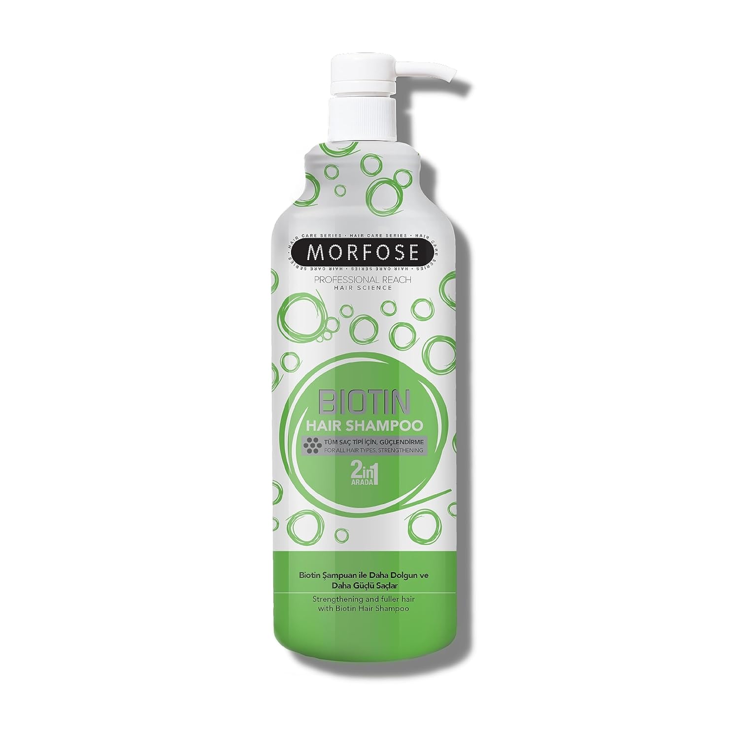 Morfose 2 in 1 Biotin Green Hair Shampoo 1000 ml