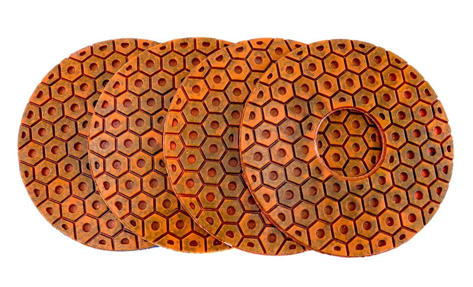 Almohadillas De Pulido De Diamante De Enlace De Cobre De 6 Pulgadas, 4 Uds., Almohadilla De Pulido De Mármol Húmedo Para Disco De Pulido De Suelo De Hormigón De Granito,200