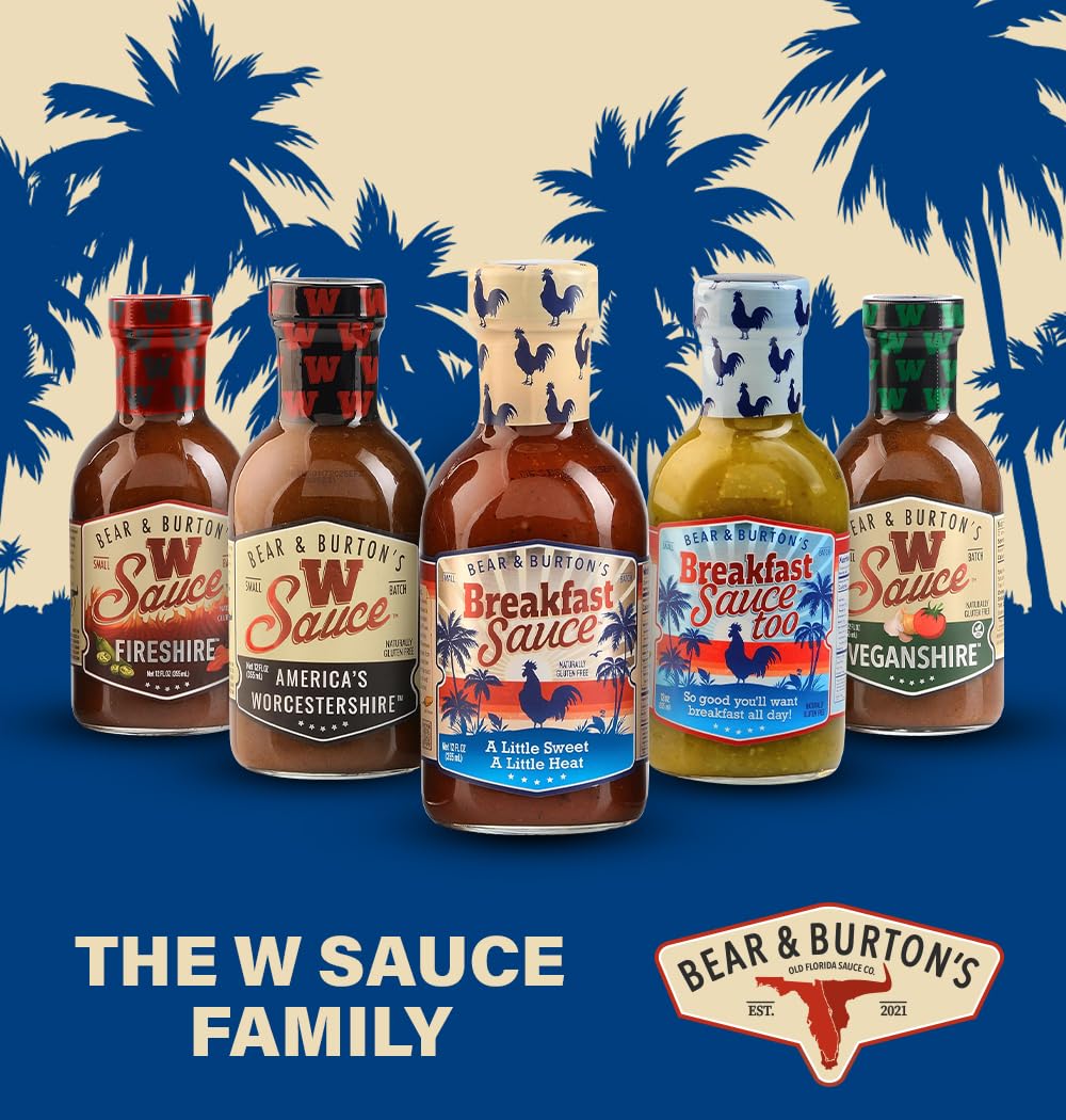 Bear and Burton's Breakfast Sauce | A Savory Breakfast Sauce from the Makers of W Sauce | 12 Fl Oz