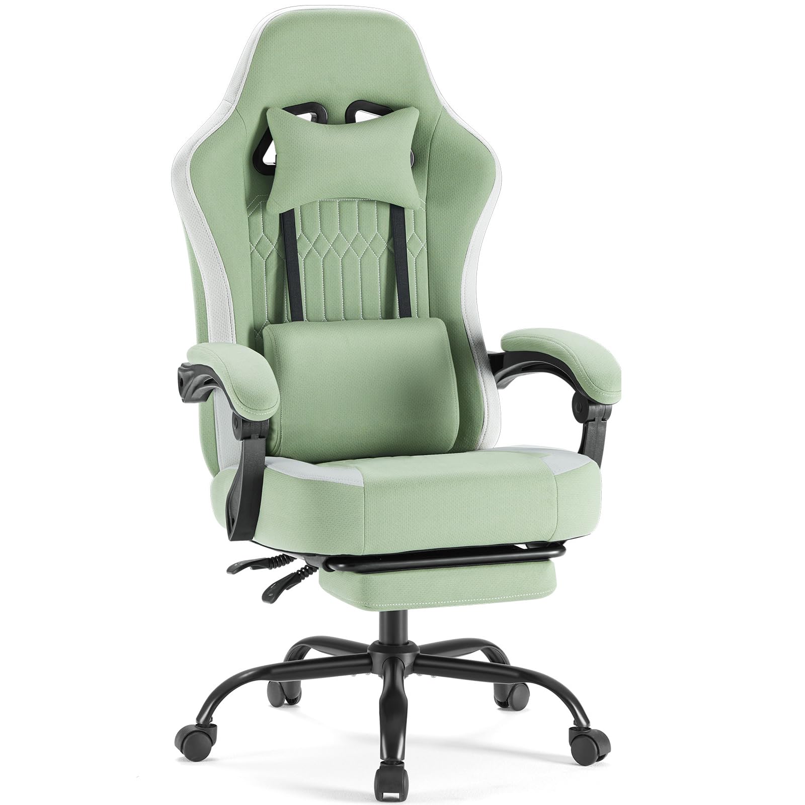 DUMOS Ergonomic Gaming Chair with Footrest, Video Game Chairs