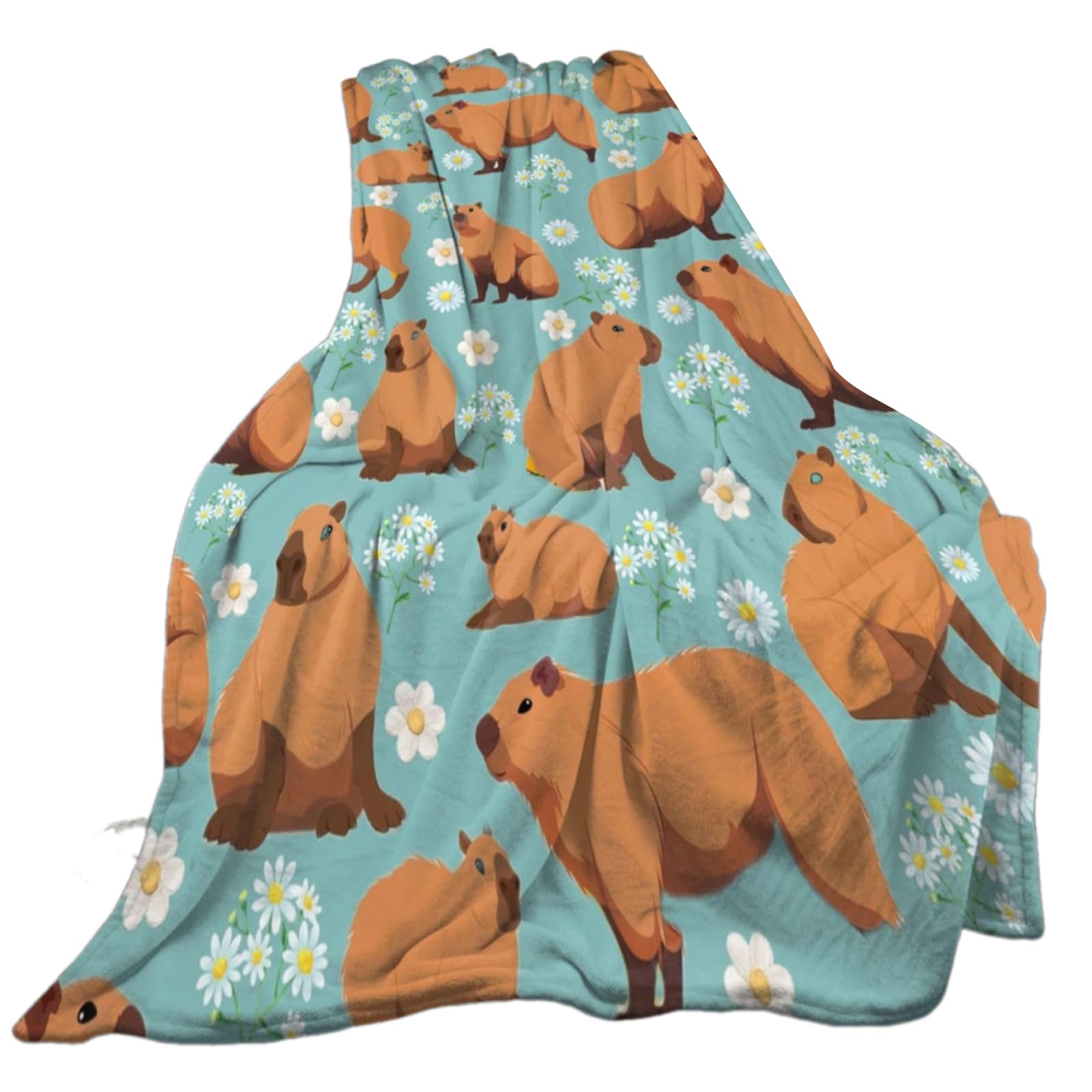 our fave Space Throw Blanket, Soft for Couch Comfort, Reversible Warm Snooze Capybaras Print