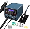 HANMATEK Heat Gun Soldering Iron 2 in 1 Hot Air Reform Gun Station 800W, PID Smart Temperature Control, Sleep Function, Digital Display, Small Noise, Fast Heating, °F°C Switch RS2