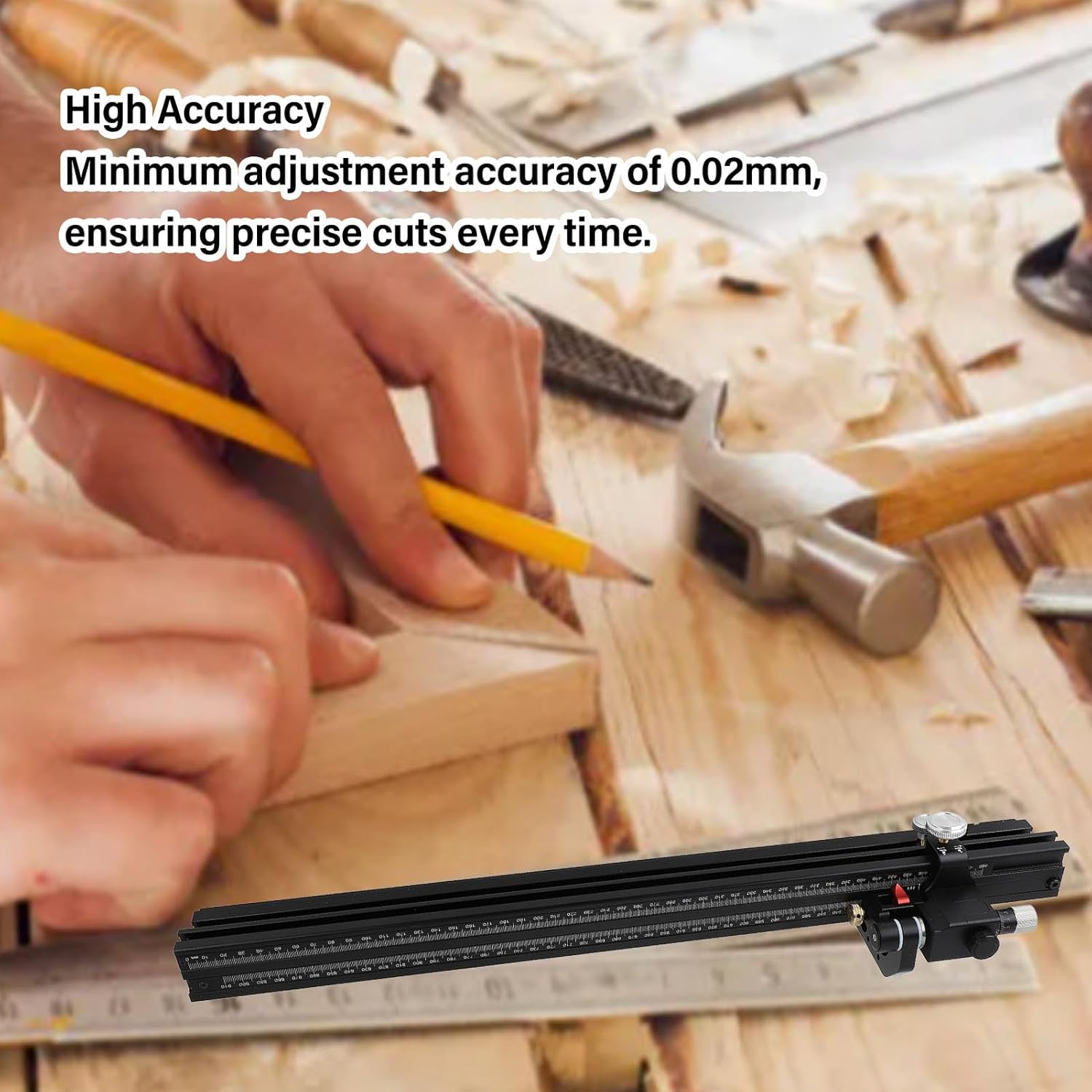 Woodworking Table Miter Gauge High Accuracy Versatile Sturdy Aluminum Alloy Table Saw Support Router Miter Gauge for DIY Woodworking Project