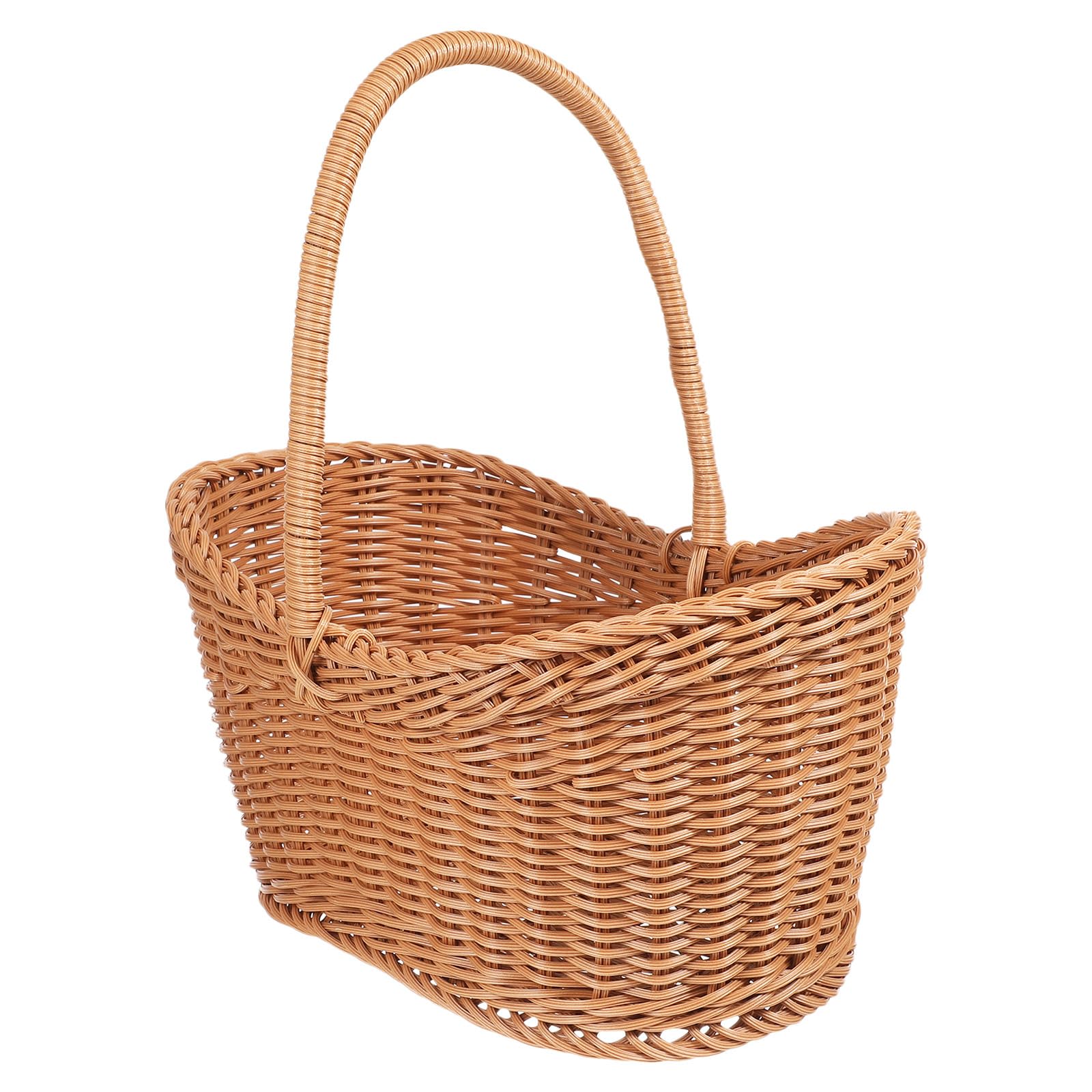 Panier tressé en rotin plastique avec couvercle pour soin de la peau