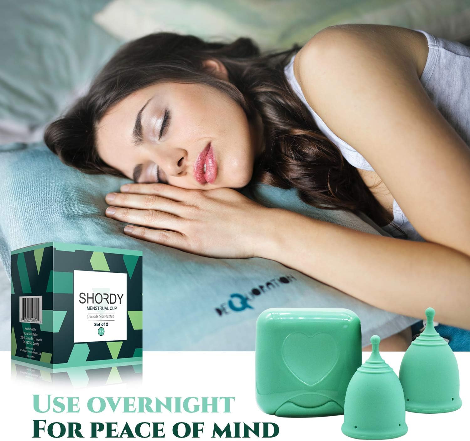 Shordy Menstrual Cup with Mini Box, Period Cup Made with Medical Grade Silicone - Image 3