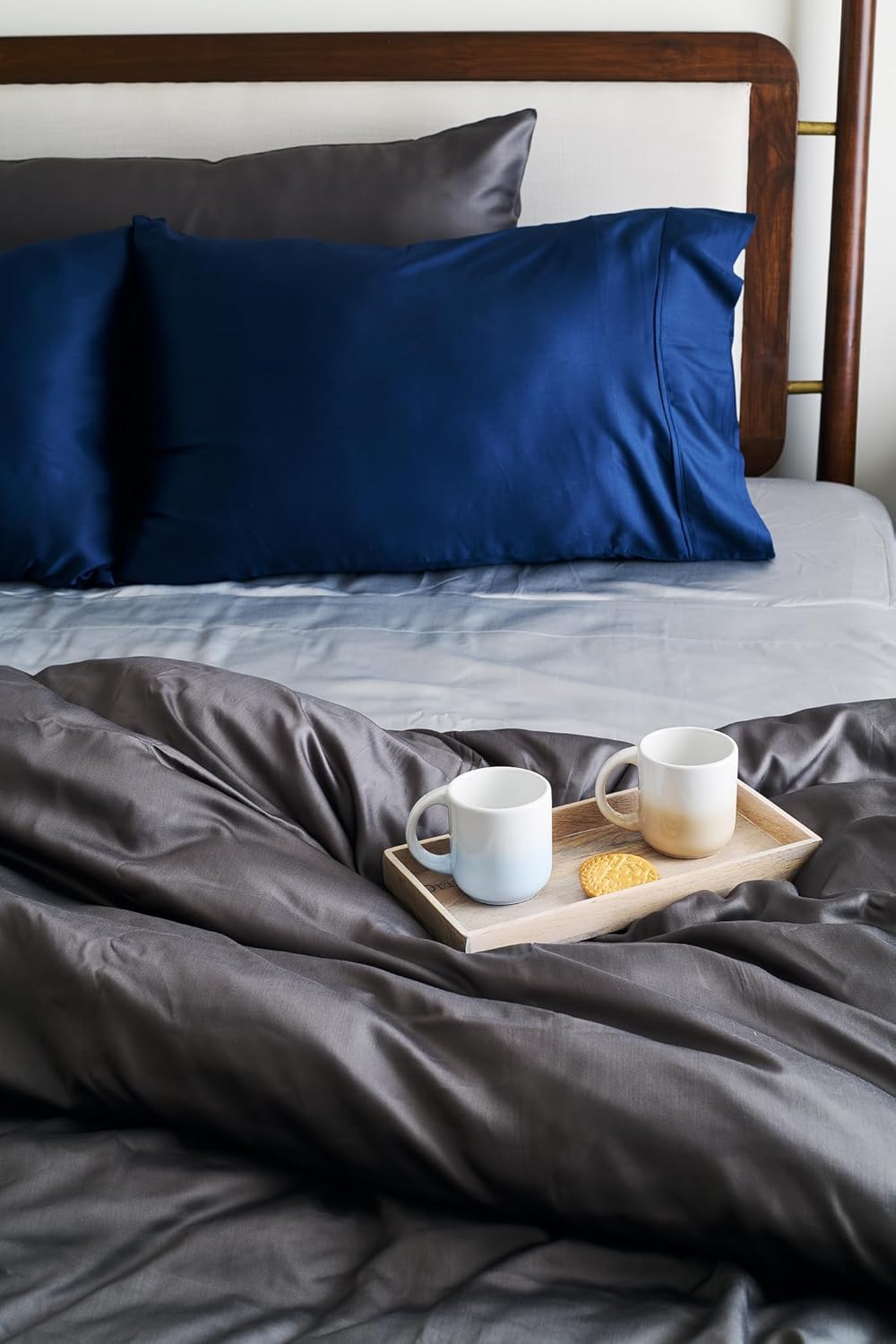 Certified 100% Tencel Eucalyptus California King Lyocell Sheets|4 Piece Set|Sateen Weave|True Carbon Zero|Gentle to Skin|Genuity Tags|Natural Sheen|Body Temp Regulation (Chocolate) - Image 8