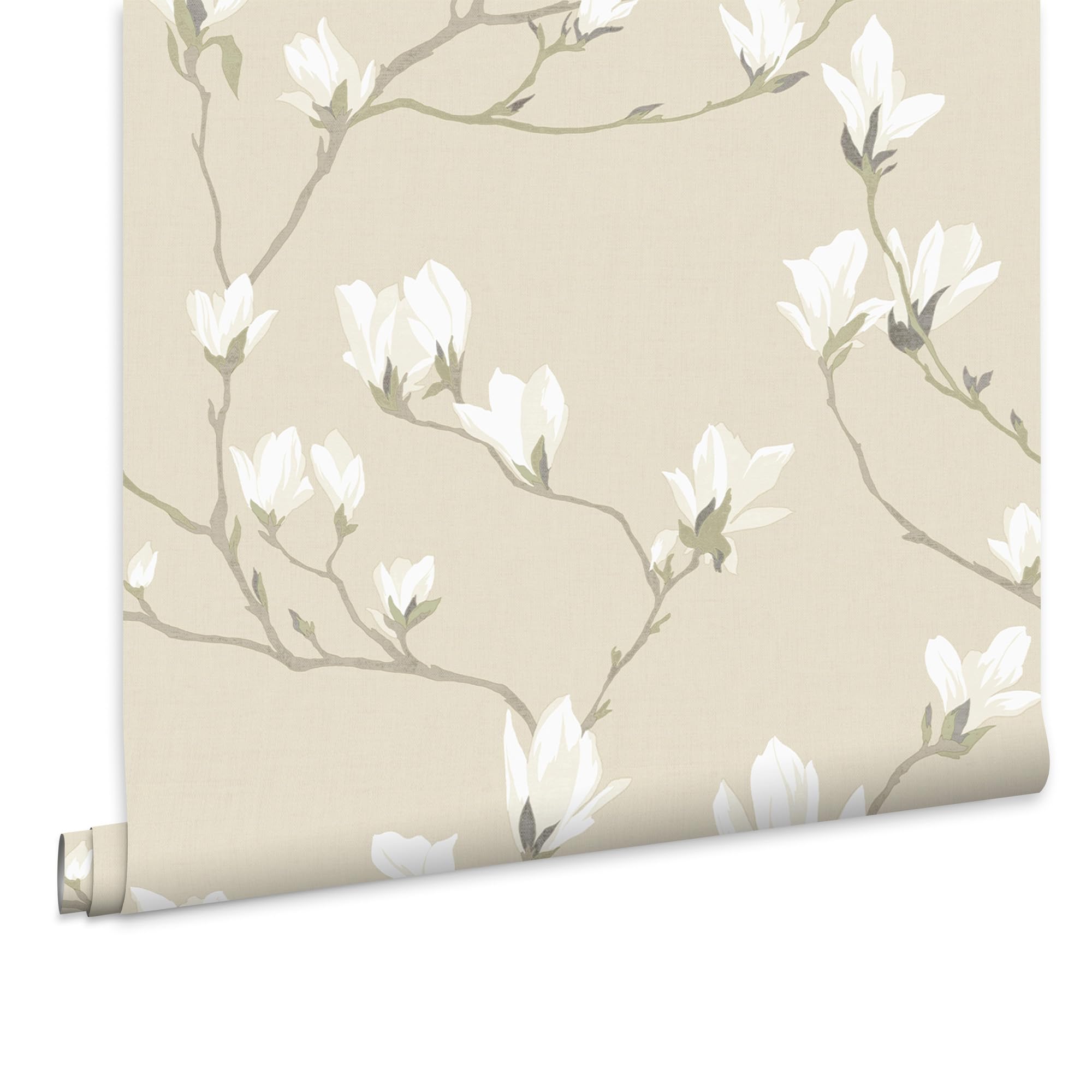 Laura Ashley Magnolia Grove Natural Wallpaper