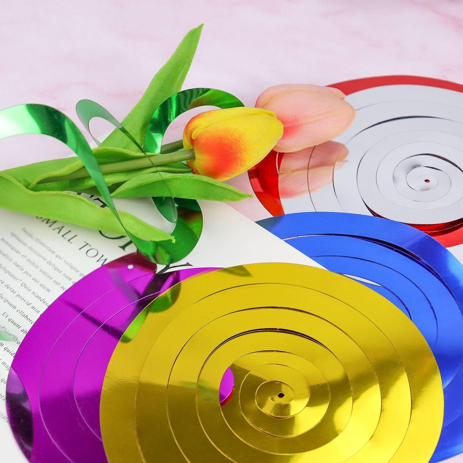 36 Pack Party Hanging Swirl Decorations Plastic Streamer for Ceiling Hanging Swirls Ceiling Streamers for Birthday Wedding Graduation Celebration Swirl Foil Decorations Spiral Decoration (6 Colors)