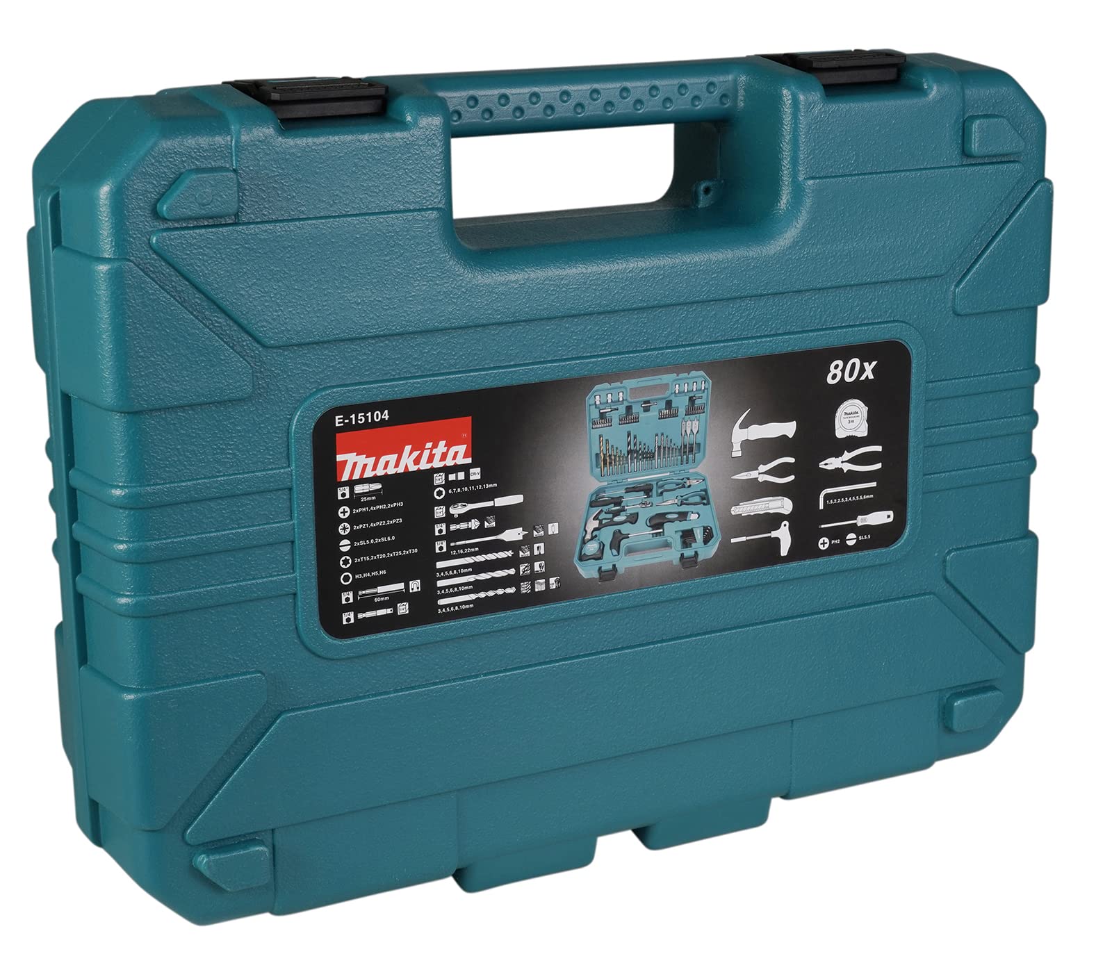 Makita E-15104 80-częściowy zestaw narzędzi ręcznych i bitów