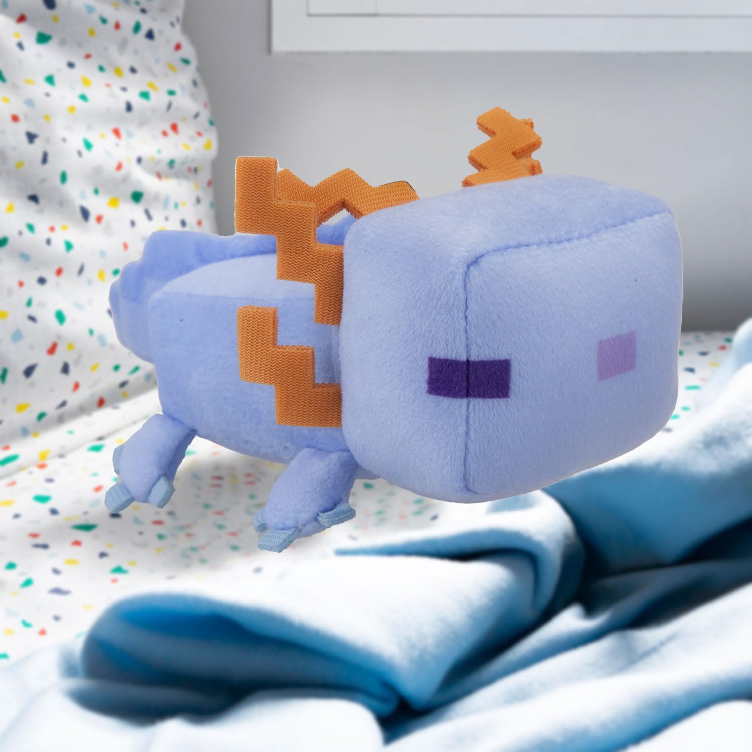 Vfm Minecraft Blue Axolotl Soft Toy Clip On Video Game