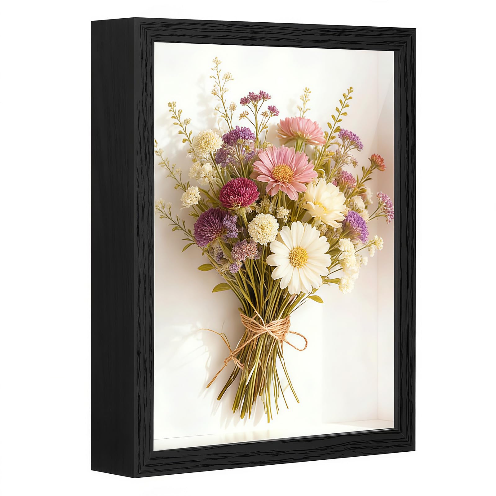 3D Shadow Box, 30 x 40 cm Shadow Box Frame Deep Picture Frame, 3D Picture Frame, Wooden Deep Frame Display Box for Crafts Memorabilia Flower Tickets Medal 3 CM (Black, 30 x 40 cm) — image 1