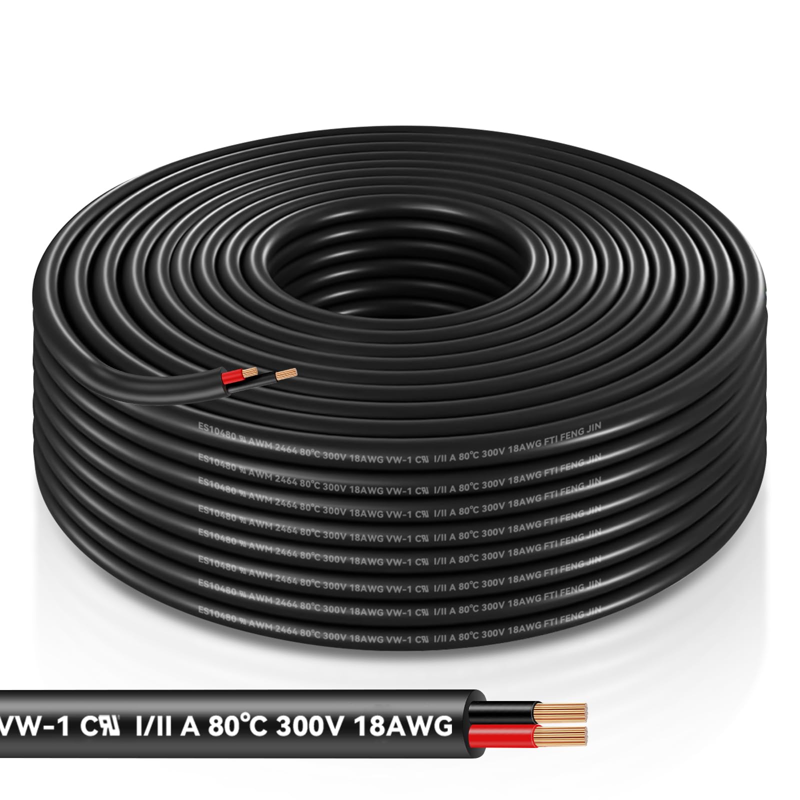 10 meter 20 AWG 2 x 0,5 mm² elektrische draad, 2 aderige kabels, 5 V/12