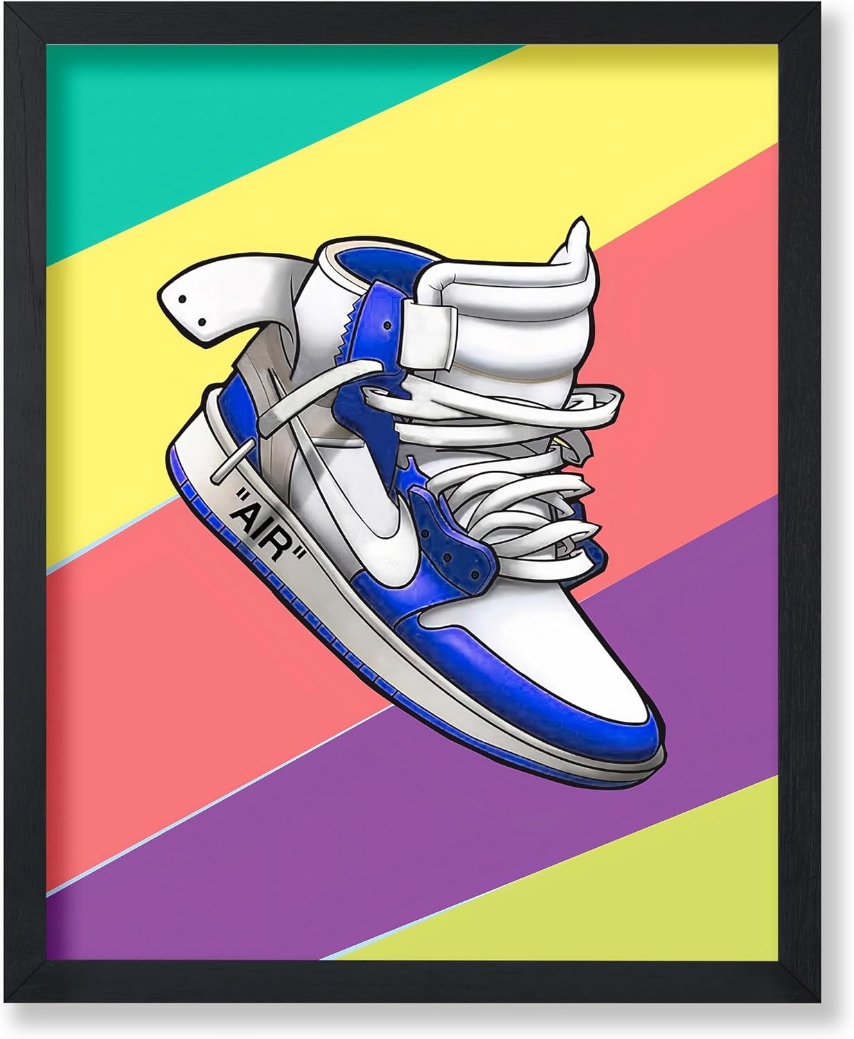 Poster Master Sneaker Poster - Cool Shoe Print - Fashion Artwork - Rainbow Illustration - Shoes Illustration - Modern Illustration - Chic Boho Design - Bedroom or Living Room Decor - 8x10 UNFRAMED Wall Decor
