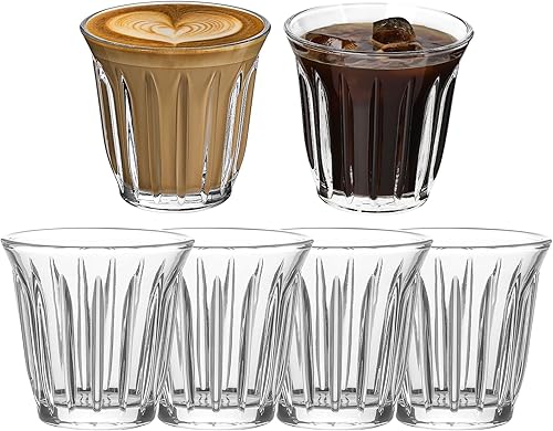 MHW-3BOMBER Juego de 6 vasos de café expreso de 8.1 onzas para bebidas, latte, agua, whisky, jugo, cóctel, cerveza G5055*6