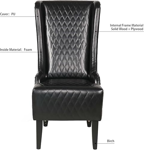 Miniatura 4 de Sillas modernas de respaldo alto con asiento acolchado suave y patas de madera, silla de estilo elegante para baile de graduación, silla de reina de