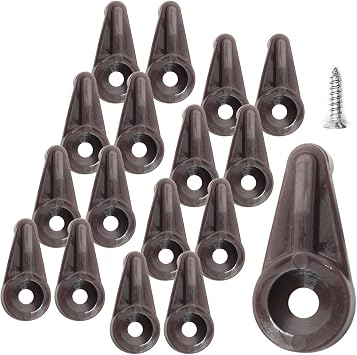 25pcs Mirror Hanging Clips, Brown Glass Retainer Clips | Plastic Mirror Mounting Clips, Hanging Hardware, for Fixing Window Glass Cabinet Door