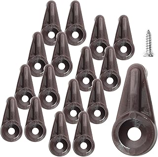 25pcs Mirror Hanging Clips, Glass Retainer Clips, Plastic Mirror Mounting Clips Hanging Hardware for Fixing Window Glass Cabinet Door (Brown)