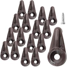 25pcs Mirror Hanging Clips, Glass Retainer Clips, Plastic Mirror Mounting Clips Hanging Hardware for Fixing Window Glass Cabinet Door Brown