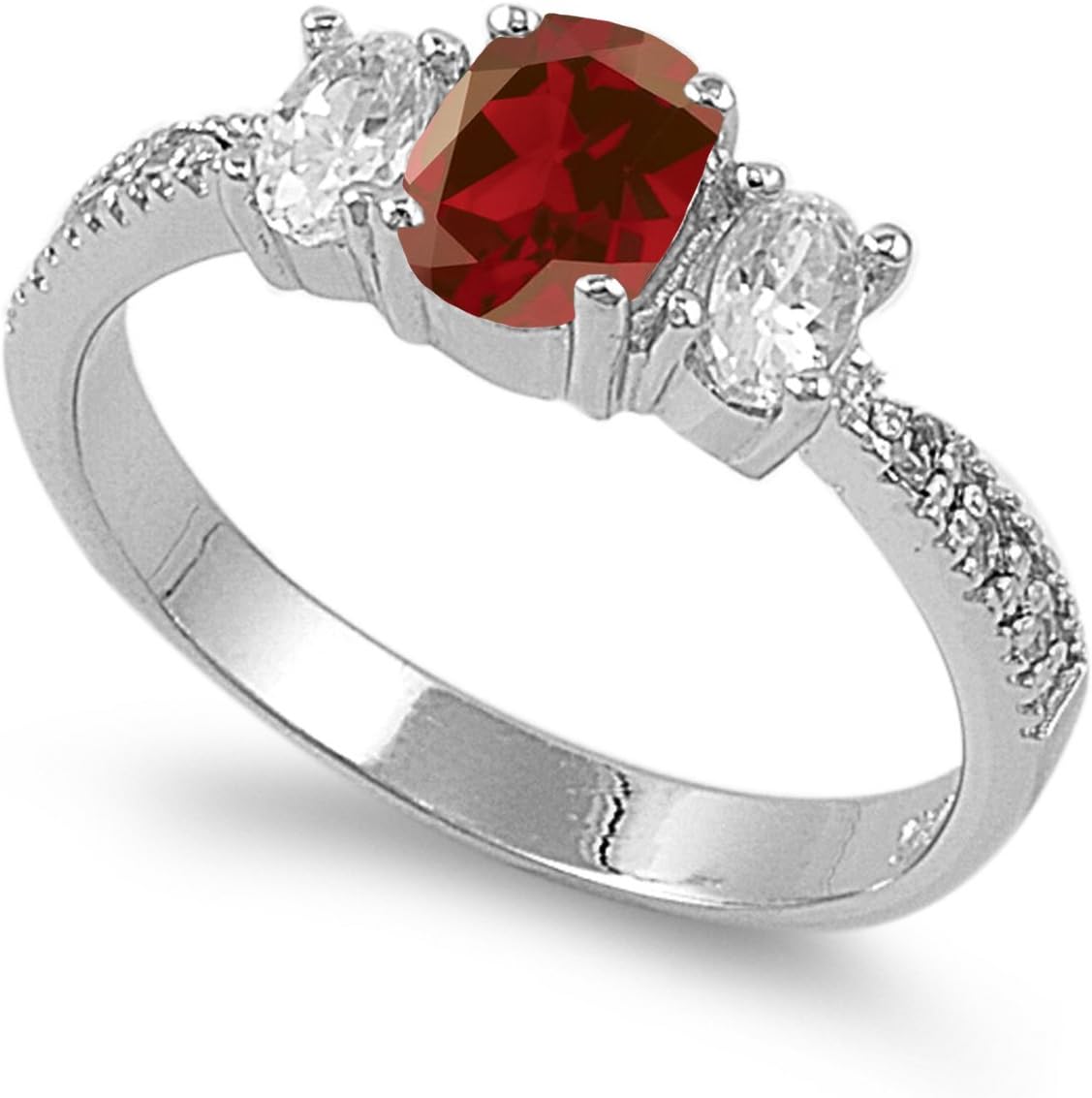 CHOOSE YOUR COLOR Sterling Silver Oval Ring