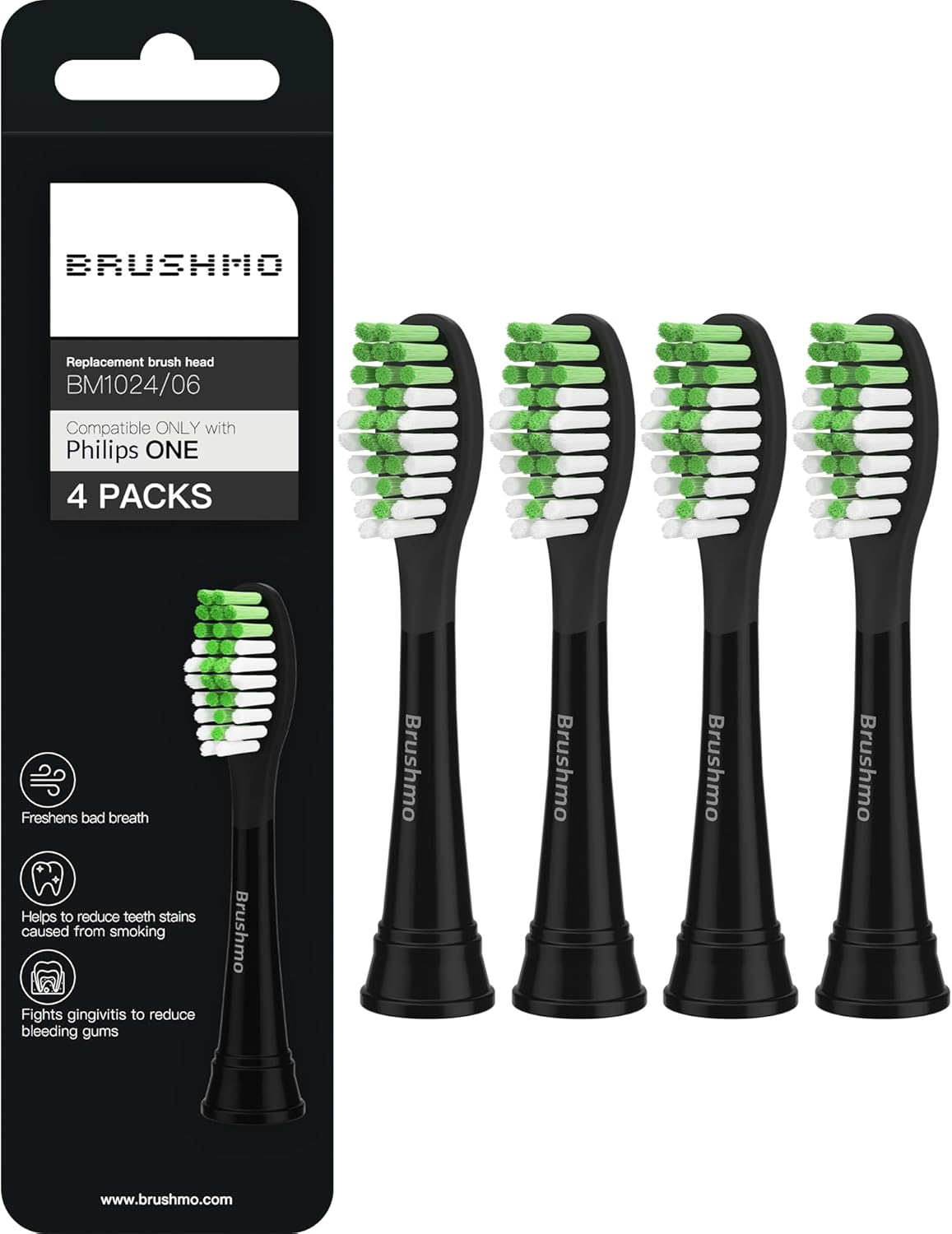 Brushmo Replacement Toothbrush Heads Compatible with