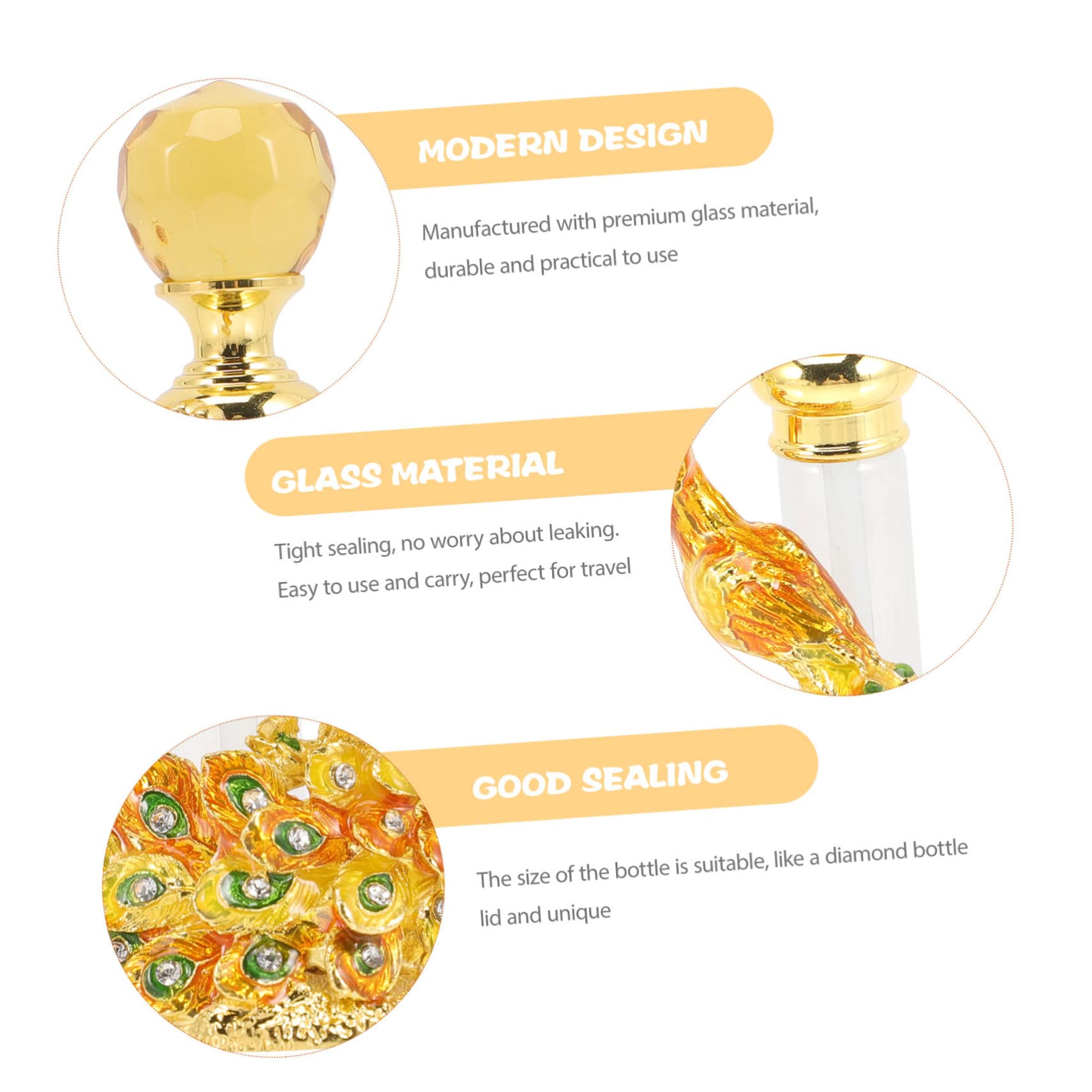 MAGICLULU 3 Bottiglie Di Profumo Vuote Ricaricabili Con Vintage Contenitore Portatile Da Viaggio Per Profumi