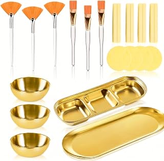 27 Pcs Gold Esthetician Supplies Facial Kit - Professional Face Mask Applicator Tools & Spa Essentials For Esthetician for At Home Facial