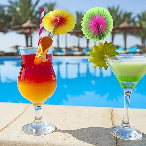 Vista 25 de BLUE TOP 50pcs verde coco palmera cóctel sombrillas bebidas palillos de dientes 6 pulgadas de largo