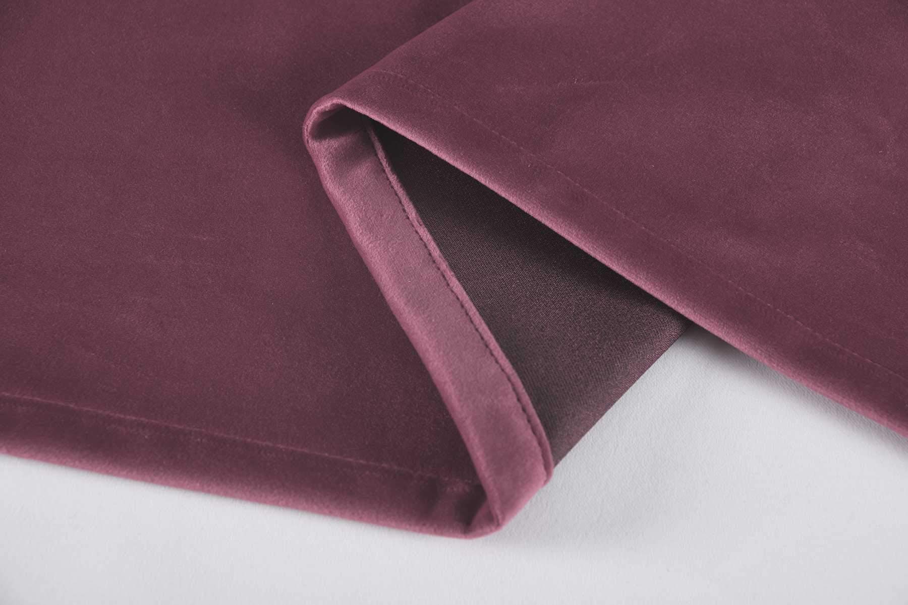 Gardinenbox Milano 20357 Blackout Curtain Velvet Opaque Tab Tape Drawstring Blackout Can Be Shortened Dusky Pink 1 Piece H x W 280 x 135 cm - Image 3