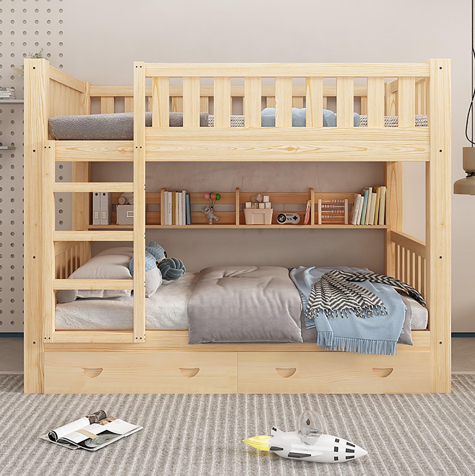 Amazon｜NOBBAT ロフトベッド システムベッド 木製 2段ベッド 大人用